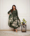 Pure Cotton Kurti with Self Print, Pant, and Mulmul Printed Dupatta