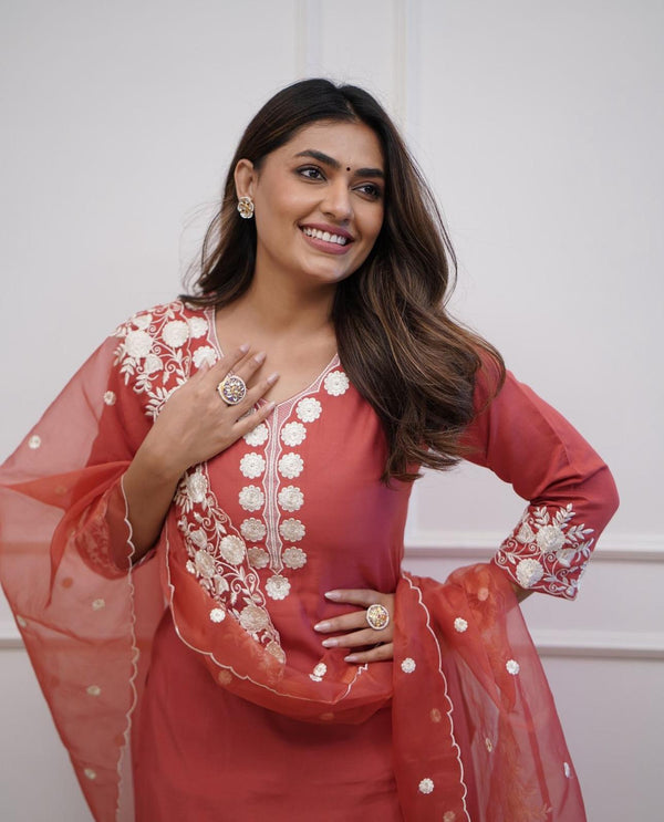 Pure Roman Silk Suit Set