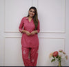 Rayon Co-Ord Set With Beautiful Embroidery Detailing