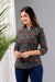 Black Printed Short Kurti