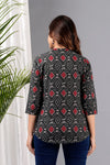 Black Printed Short Kurti