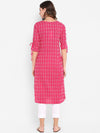 Pink Printed Everyday Cotton Kurta