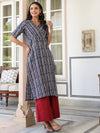 Indigo Cotton Block Printed Kurta