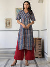 Indigo Cotton Block Printed Kurta