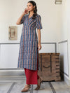 Indigo Cotton Block Printed Kurta