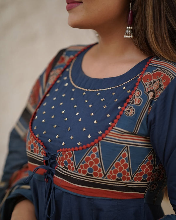 Jacket A-Line Kurta Set