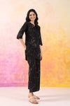 Black Premium Rayon Co-Ord Set