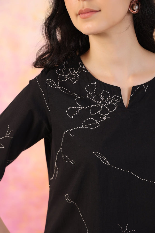 Black Premium Rayon Co-Ord Set