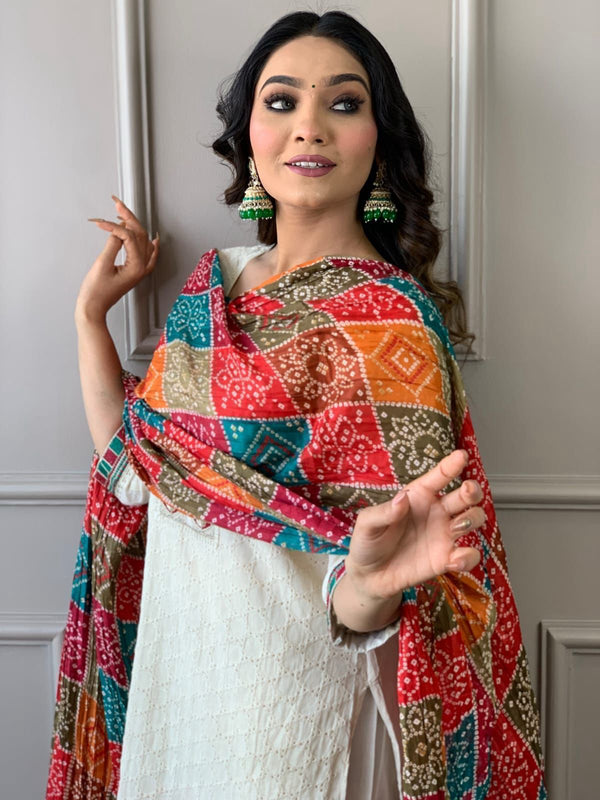 Cotton Schiffli Chikankari Kurta Set