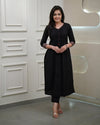 cotton Black Kurta Set