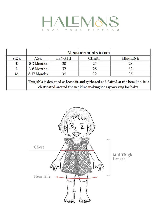 Halemons Baby Girl Cool Tulip Pure Cotton Floral Short Sleeve Jabla - Purple