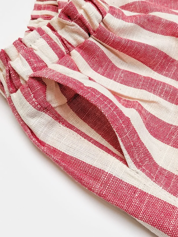 Halemons Half Sleeves Red Stripe Kids Combo