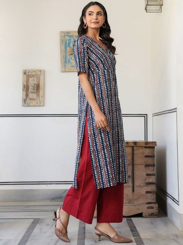 Cotton Floral Print Kurta