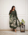 Pure Cotton Kurti with Self Print, Pant, and Mulmul Printed Dupatta