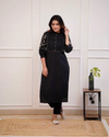 Kurta Set With Embroidery & Pintuck Detailing