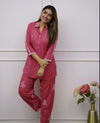 Rayon Co-Ord Set With Beautiful Embroidery Detailing