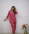 Rayon Co-Ord Set With Beautiful Embroidery Detailing