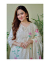 Heavy Premium Chicken Schiffli Cotton Fabric Kurti Set