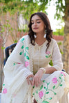 Heavy Premium Chicken Schiffli Cotton Fabric Kurti Set