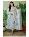 Heavy Premium Chicken Schiffli Cotton Fabric Kurti Set
