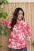 Pink Floral Printed Short Kurti