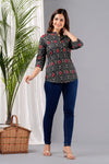 Black Printed Short Kurti