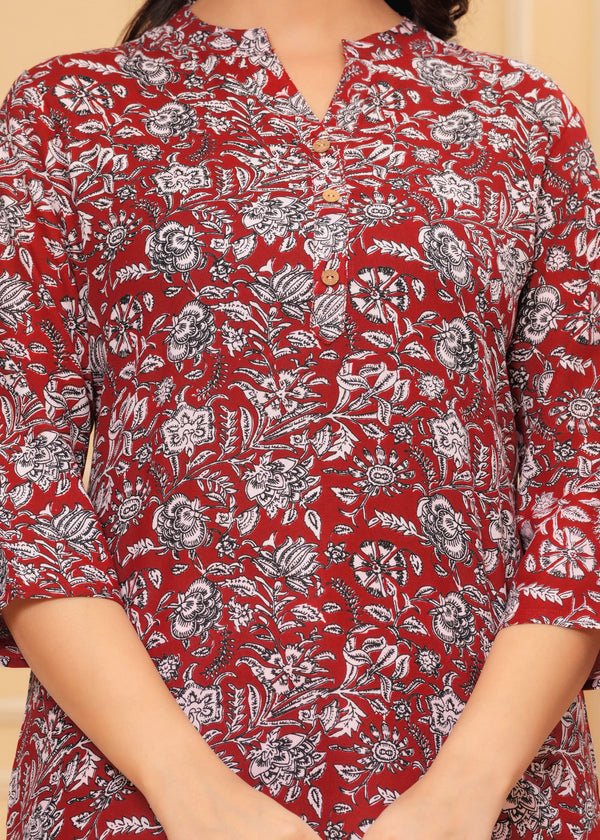 Cotton Printed Short Kurti