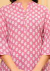 Pink Printed Short Kurti