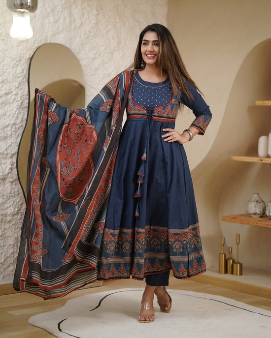 Jacket A-Line Kurta Set