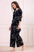 Black Printed Rayon Co-Ord Set