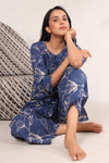 Blue Printed Rayon Co-Ord Set