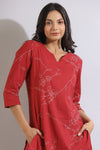 Red Premium Rayon Co-Ord Set