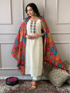 Cotton Schiffli Chikankari Kurta Set
