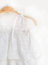 Halemons Fairy Tale Cotton Romper, White Babydoll, Easy Wear - White
