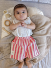Halemons Half Sleeves Red Stripe Kids Combo